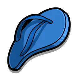 Le Sortudo blue flip-flop beach symbol